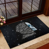 Sad Skull Rubber Doormat Don't Ever Try To Judge Me Dude - Wonder Print Shop