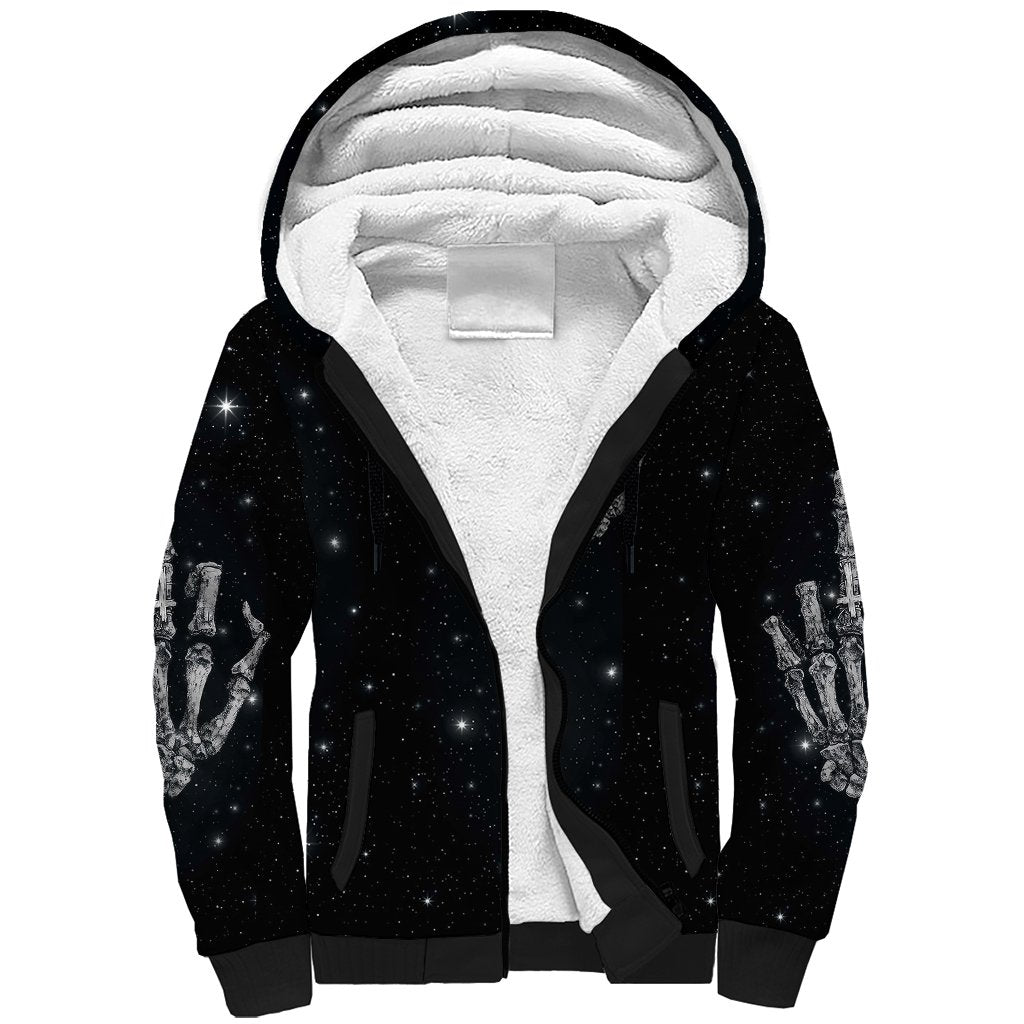 Sad Skull Sherpa Hoodie Don't Ever Try To Judge Me Dude - Wonder Print Shop