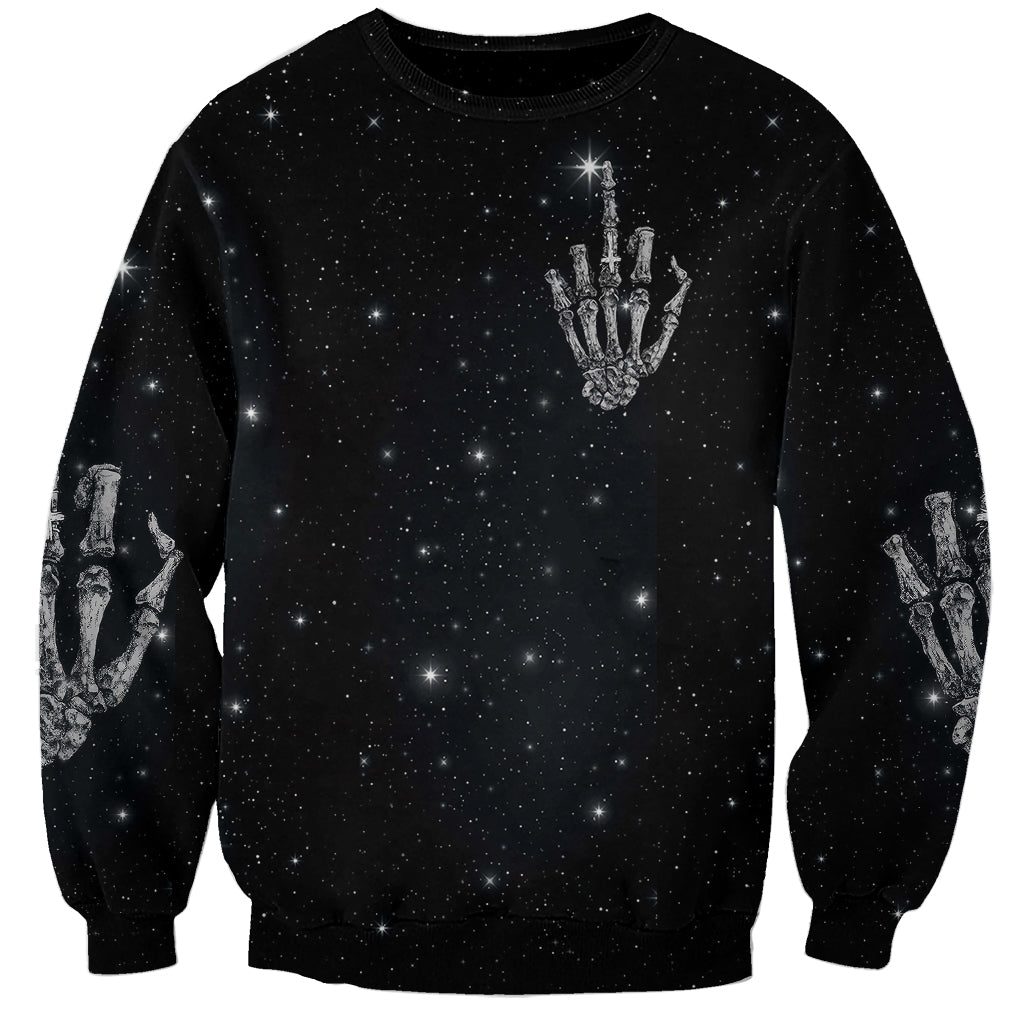 Sad Skull Sweatshirt Don't Ever Try To Judge Me Dude - Wonder Print Shop