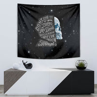 Sad Skull Tapestry Don't Ever Try To Judge Me Dude - Wonder Print Shop