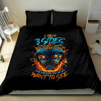 Double Fire Skull Bedding Set I Have 3 Side Quite Funny And The Side You Never Want To See - Wonder Print Shop