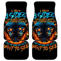 Double Fire Skull Car Mats I Have 3 Side Quite Funny And The Side You Never Want To See - Wonder Print Shop