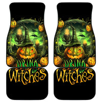 Pumpkin Skull Car Mats Drink Up Witches - Wonder Print Shop