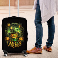 Pumpkin Skull Luggage Cover Drink Up Witches - Wonder Print Shop
