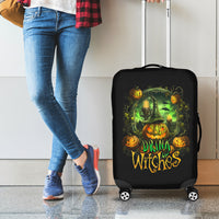 Pumpkin Skull Luggage Cover Drink Up Witches - Wonder Print Shop