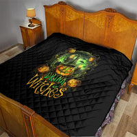 Pumpkin Skull Quilt Drink Up Witches - Wonder Print Shop