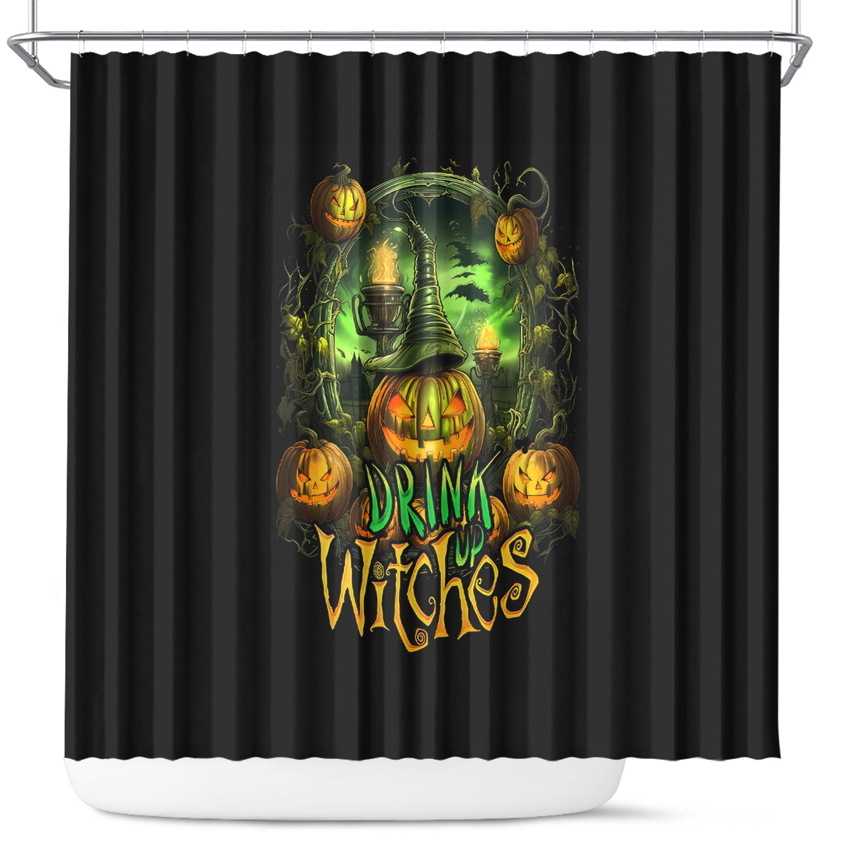 pumpkin-skull-shower-curtain-drink-up-witches