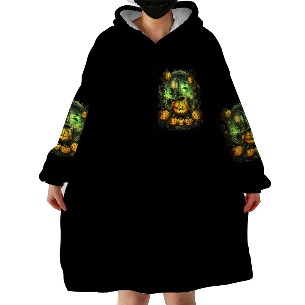 Pumpkin Skull Wearable Blanket Hoodie Drink Up Witches - Wonder Print Shop