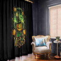 Pumpkin Skull Window Curtain Drink Up Witches - Wonder Print Shop