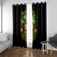 Pumpkin Skull Window Curtain Drink Up Witches - Wonder Print Shop