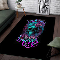 Flower Skull Area Rug Hello Darkness My Old Friend - Wonder Print Shop