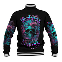 Flower Skull Baseball Jacket Hello Darkness My Old Friend - Wonder Print Shop