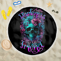 Flower Skull Beach Blanket Hello Darkness My Old Friend - Wonder Print Shop