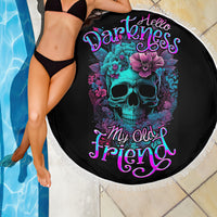Flower Skull Beach Blanket Hello Darkness My Old Friend - Wonder Print Shop