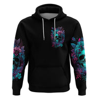 Flower Skull Hoodie Hello Darkness My Old Friend - Wonder Print Shop
