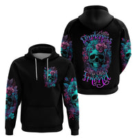 Flower Skull Hoodie Hello Darkness My Old Friend - Wonder Print Shop