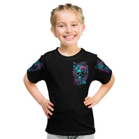 Flower Skull Kid T Shirt Hello Darkness My Old Friend - Wonder Print Shop