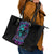 Flower Skull Leather Tote Bag Hello Darkness My Old Friend - Wonder Print Shop