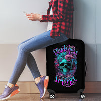 Flower Skull Luggage Cover Hello Darkness My Old Friend - Wonder Print Shop