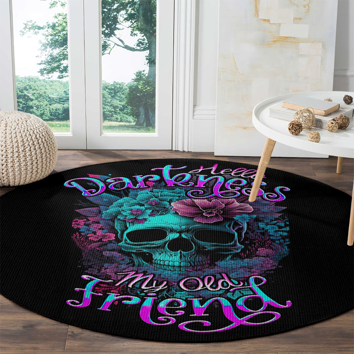 flower-skull-round-carpet-hello-darkness-my-old-friend
