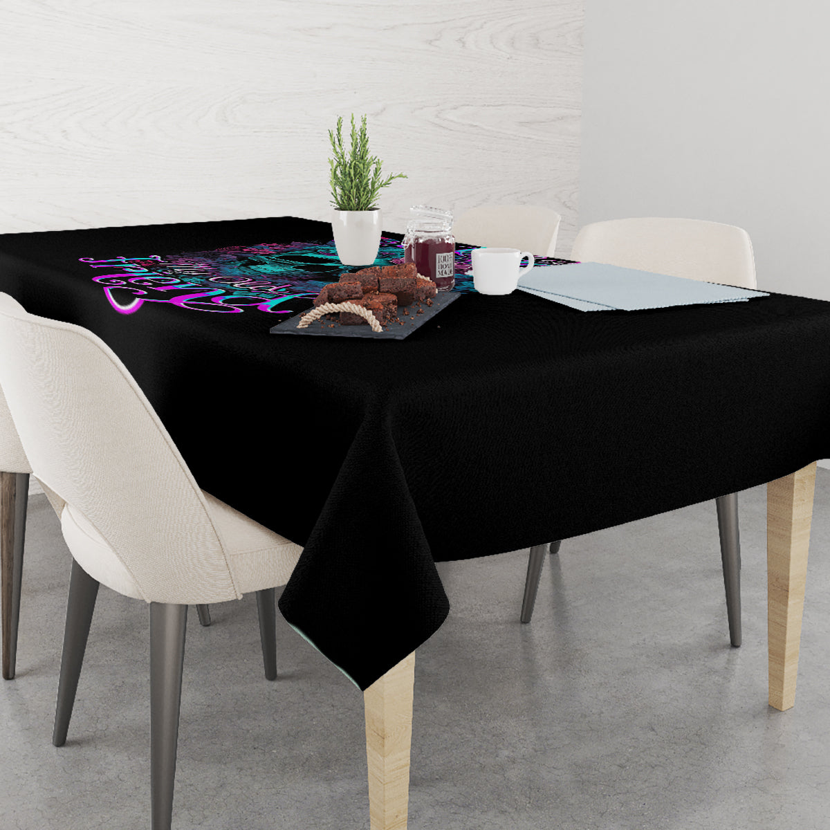 Flower Skull Tablecloth Hello Darkness My Old Friend - Wonder Print Shop