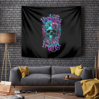 Flower Skull Tapestry Hello Darkness My Old Friend - Wonder Print Shop