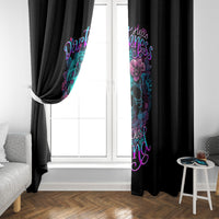 Flower Skull Window Curtain Hello Darkness My Old Friend - Wonder Print Shop
