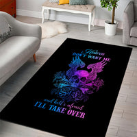 Wings Skull Area Rug Heaven Don't Want Me Hell Afraid I Take Over - Wonder Print Shop