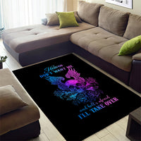 Wings Skull Area Rug Heaven Don't Want Me Hell Afraid I Take Over - Wonder Print Shop