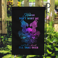 Wings Skull Garden Flag Heaven Don't Want Me Hell Afraid I Take Over - Wonder Print Shop