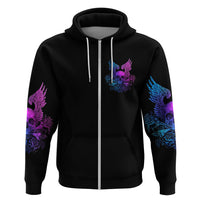 Wings Skull Hoodie Heaven Don't Want Me Hell Afraid I Take Over - Wonder Print Shop