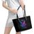 Wings Skull Leather Tote Bag Heaven Don't Want Me Hell Afraid I Take Over - Wonder Print Shop