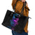 Wings Skull Leather Tote Bag Heaven Don't Want Me Hell Afraid I Take Over - Wonder Print Shop