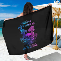 Wings Skull Sarong Heaven Don't Want Me Hell Afraid I Take Over - Wonder Print Shop