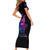 Wings Skull Short Sleeve Bodycon Dress Heaven Don't Want Me Hell Afraid I Take Over - Wonder Print Shop