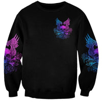 Wings Skull Sweatshirt Heaven Don't Want Me Hell Afraid I Take Over - Wonder Print Shop