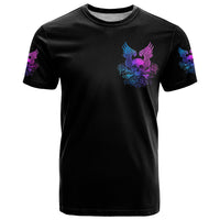 Wings Skull T Shirt Heaven Don't Want Me Hell Afraid I Take Over - Wonder Print Shop
