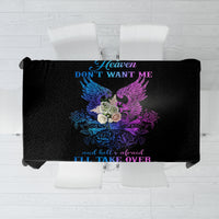 Wings Skull Tablecloth Heaven Don't Want Me Hell Afraid I Take Over - Wonder Print Shop