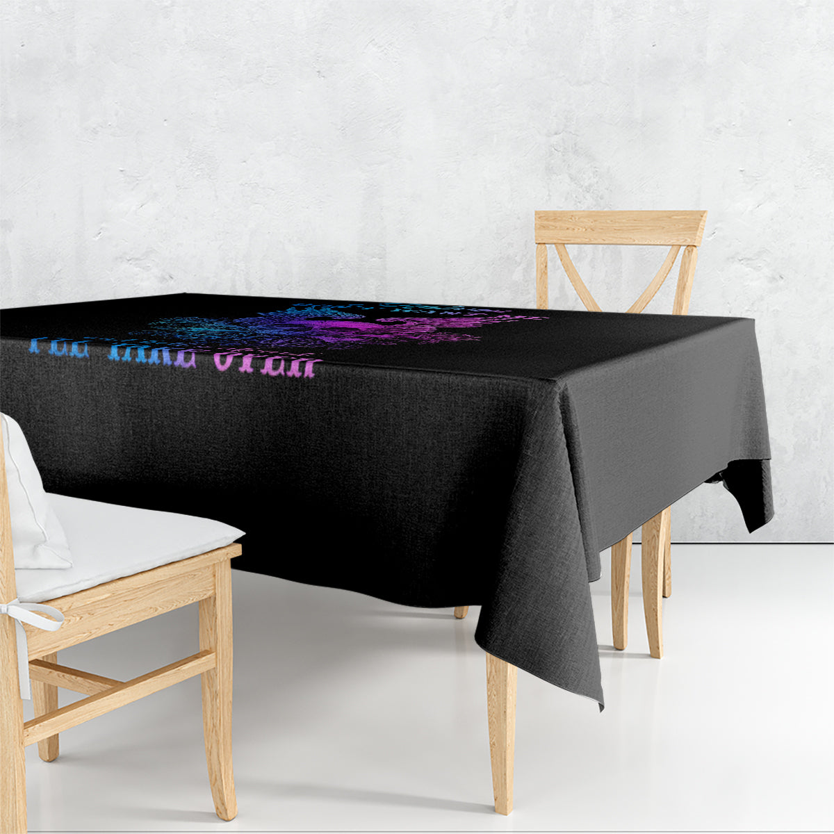 Wings Skull Tablecloth Heaven Don't Want Me Hell Afraid I Take Over - Wonder Print Shop
