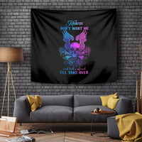 Wings Skull Tapestry Heaven Don't Want Me Hell Afraid I Take Over - Wonder Print Shop