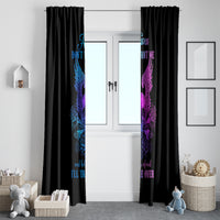 Wings Skull Window Curtain Heaven Don't Want Me Hell Afraid I Take Over - Wonder Print Shop