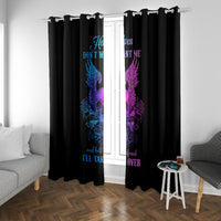 Wings Skull Window Curtain Heaven Don't Want Me Hell Afraid I Take Over - Wonder Print Shop