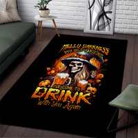 Witch Skull Area Rug Hello Darkness My Old Friend I Come To Drink With You - Wonder Print Shop