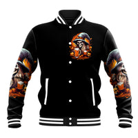 Witch Skull Baseball Jacket Hello Darkness My Old Friend I Come To Drink With You - Wonder Print Shop