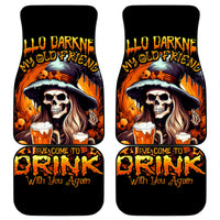 Witch Skull Car Mats Hello Darkness My Old Friend I Come To Drink With You - Wonder Print Shop