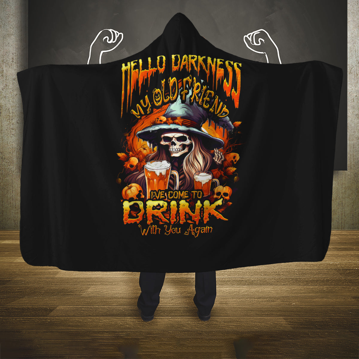 witch-skull-hooded-blanket-hello-darkness-my-old-friend-i-come-to-drink-with-you