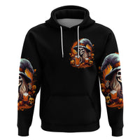 Witch Skull Hoodie Hello Darkness My Old Friend I Come To Drink With You - Wonder Print Shop