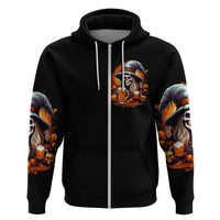 Witch Skull Hoodie Hello Darkness My Old Friend I Come To Drink With You - Wonder Print Shop