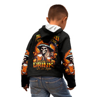 Witch Skull Kid Hoodie Hello Darkness My Old Friend I Come To Drink With You - Wonder Print Shop