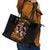 Witch Skull Leather Tote Bag Hello Darkness My Old Friend I Come To Drink With You - Wonder Print Shop